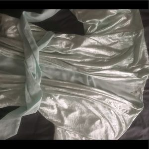 Free People mint green velvet robe